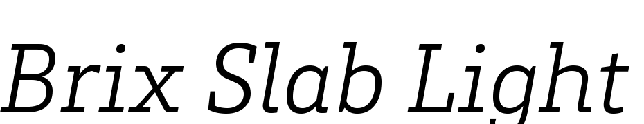 Brix Slab Light Italic Font Download Free